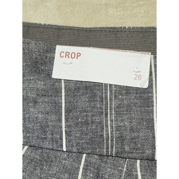 Bryant Gray Womens Pinstripe Linen Blend Crop Pants Plus Size 26 NWT - Picture 11 of 11